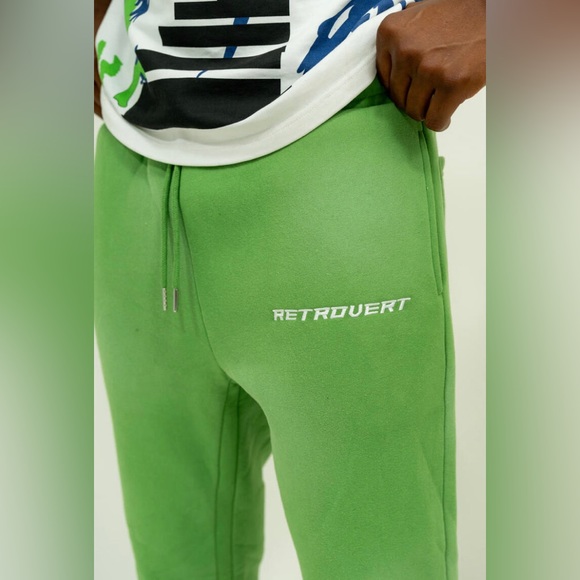 RETROVERT FLARE GREEN SWEATPANTS - Picture 3 of 5